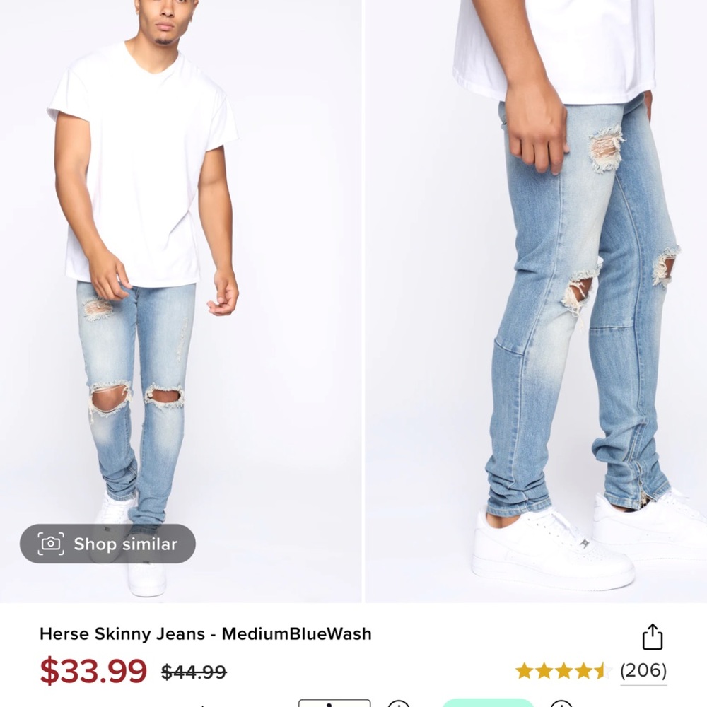 Men’s brand new skinny jeans fashionnova size 34